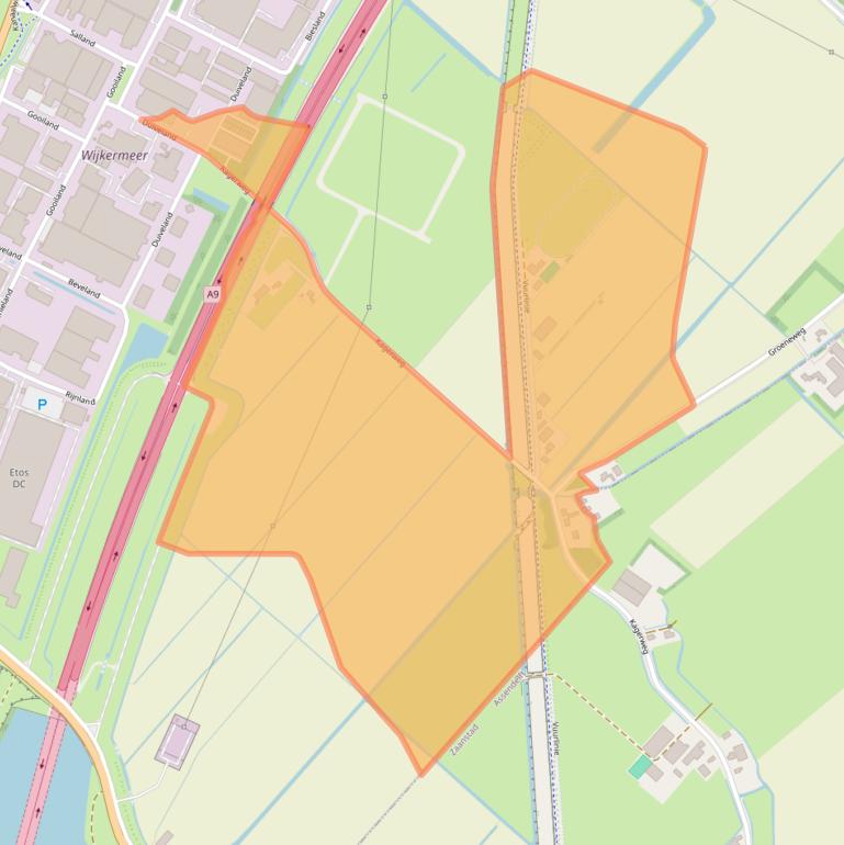 Kaart van postcodegebied 1948PP.