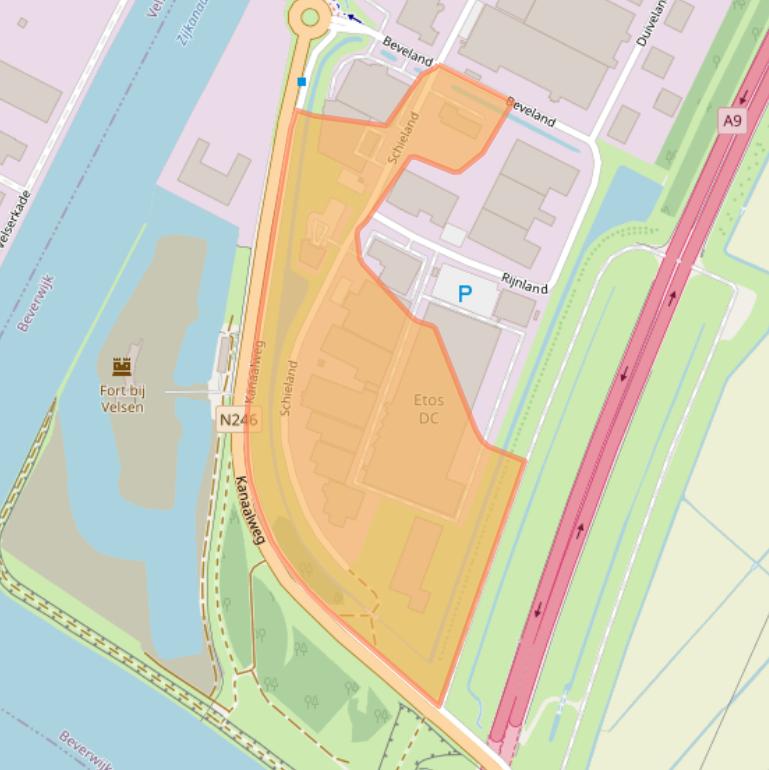 Kaart van postcodegebied 1948RM.