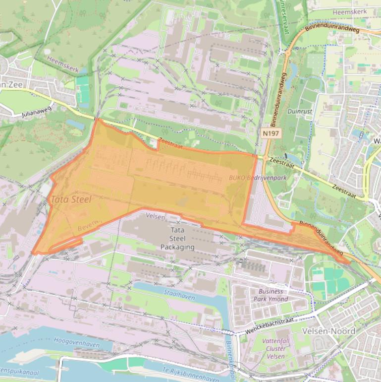 Kaart van postcodegebied 1949AL.