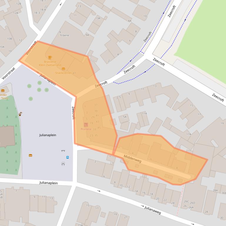 Kaart van postcodegebied 1949AT.