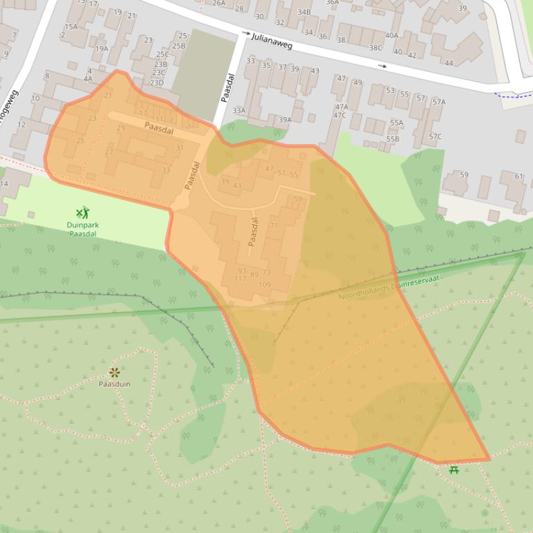 Kaart van postcodegebied 1949AV.