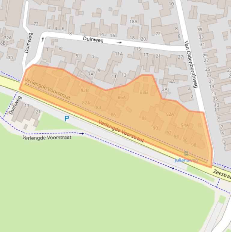 Kaart van postcodegebied 1949CP.