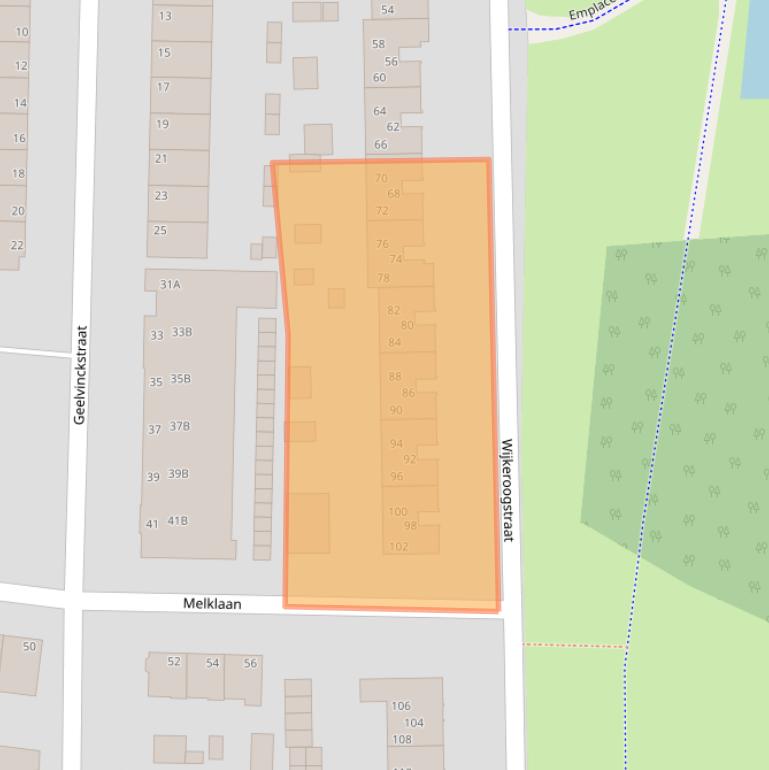 Kaart van postcodegebied 1951AC.