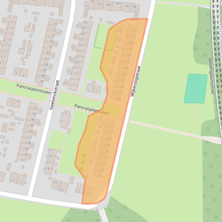 Kaart van postcodegebied 1951AG.