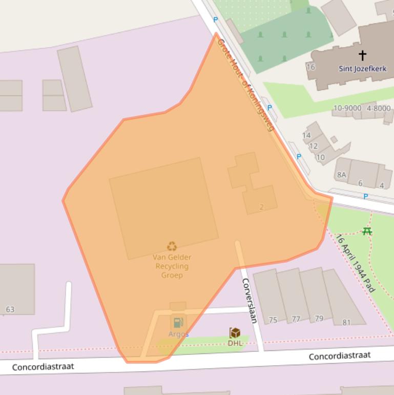 Kaart van postcodegebied 1951AM.