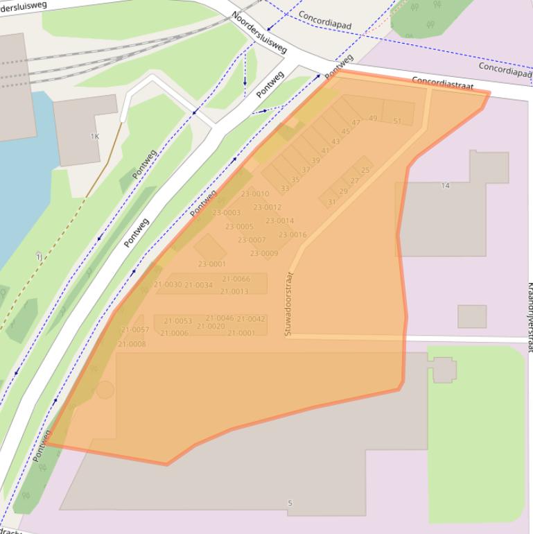 Kaart van postcodegebied 1951AT.