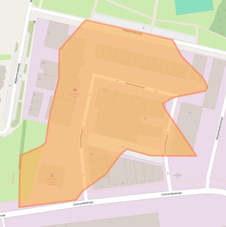 Kaart van postcodegebied 1951AV.
