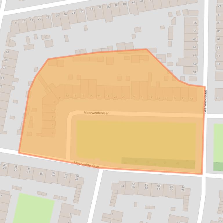 Kaart van postcodegebied 1951BV.