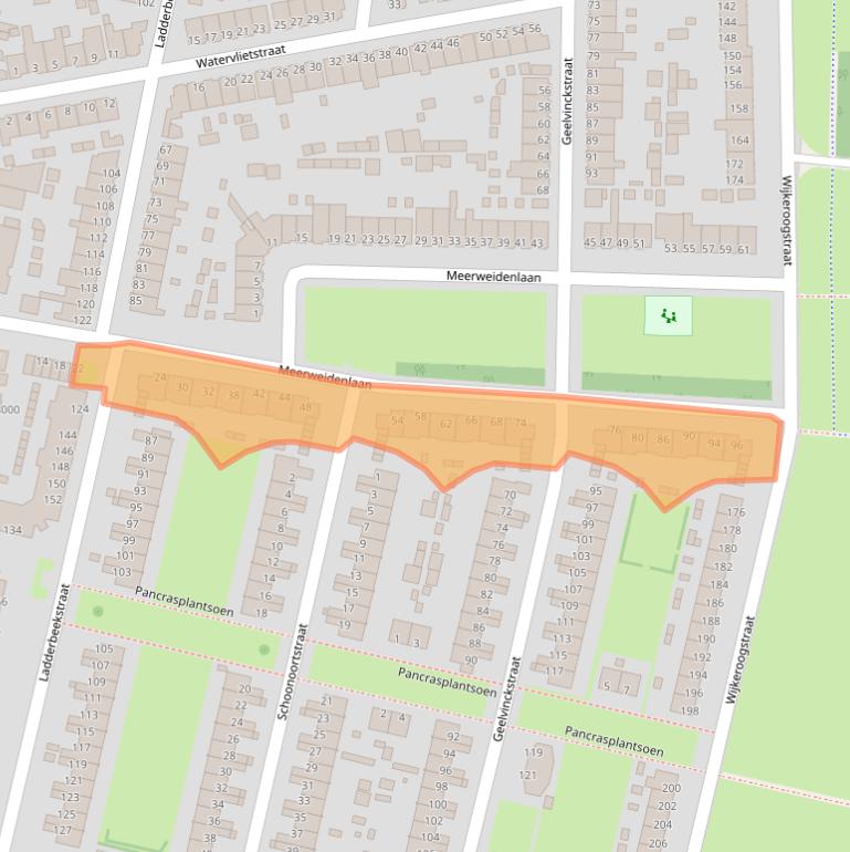 Kaart van postcodegebied 1951BZ.