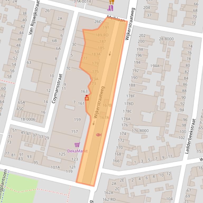 Kaart van postcodegebied 1951ED.