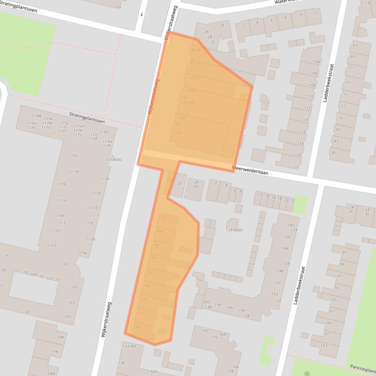 Kaart van postcodegebied 1951EK.