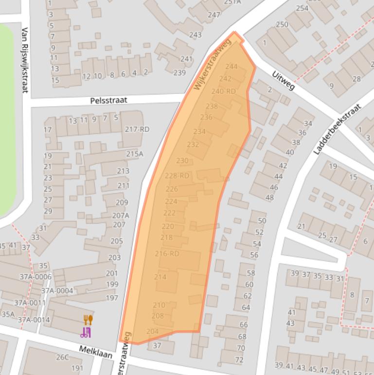 Kaart van postcodegebied 1951EM.