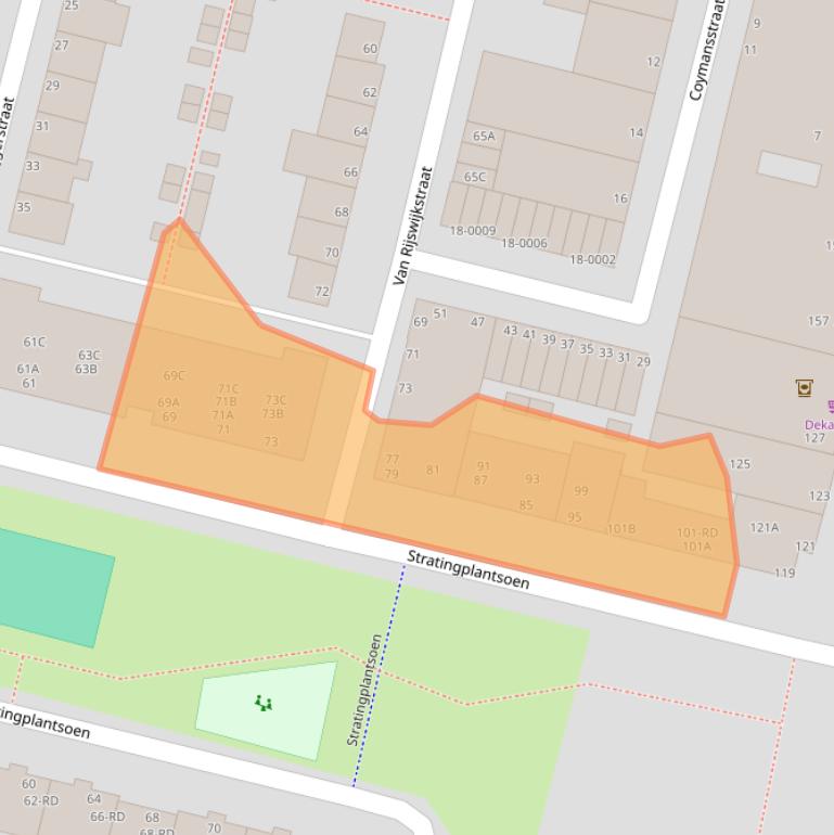 Kaart van postcodegebied 1951ES.