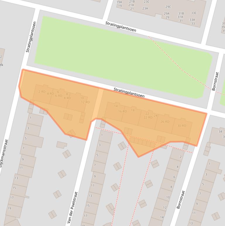Kaart van postcodegebied 1951ET.