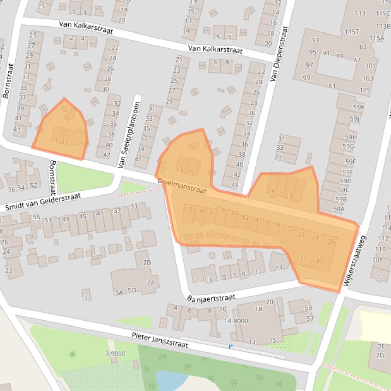 Kaart van postcodegebied 1951GC.