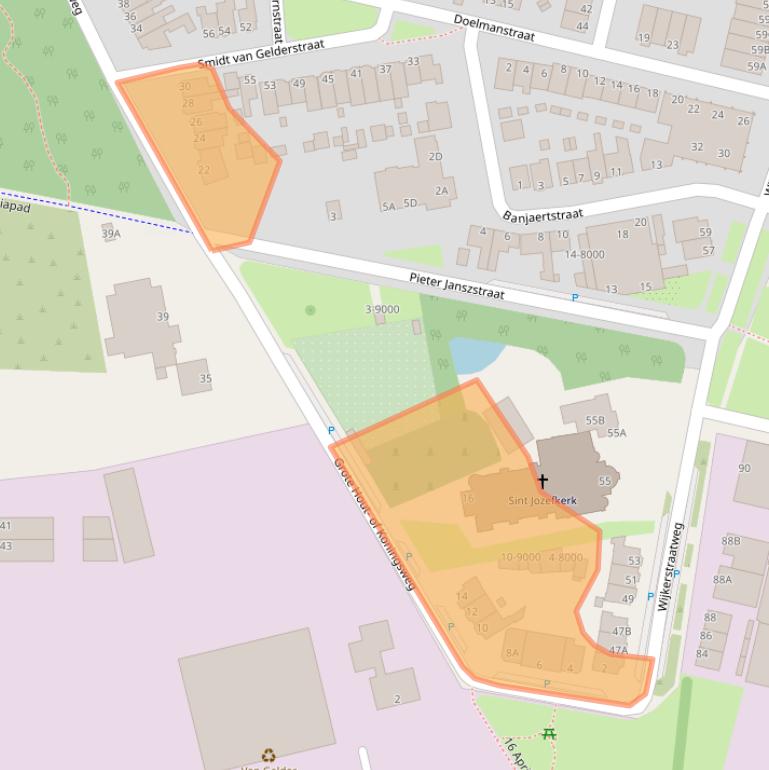 Kaart van postcodegebied 1951GS.