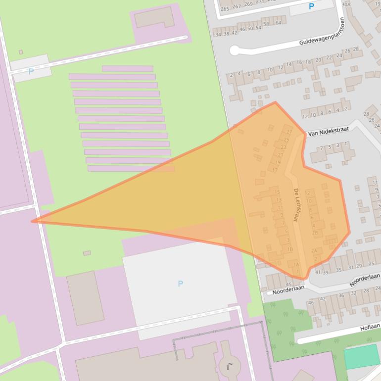 Kaart van postcodegebied 1951HE.