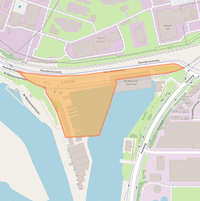 Kaart van postcodegebied 1951JL.