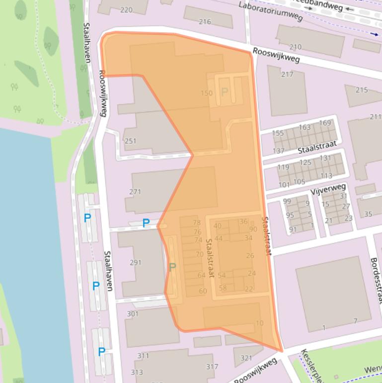 Kaart van postcodegebied 1951JP.