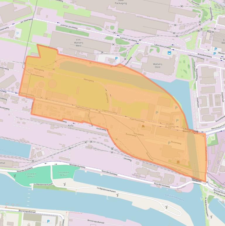 Kaart van postcodegebied 1951JZ.