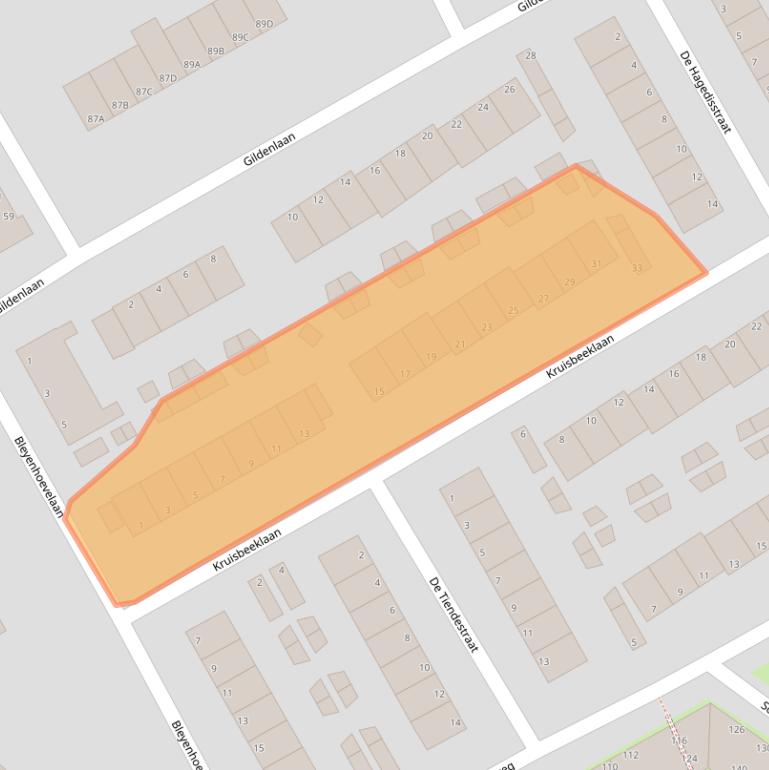 Kaart van postcodegebied 1951KE.