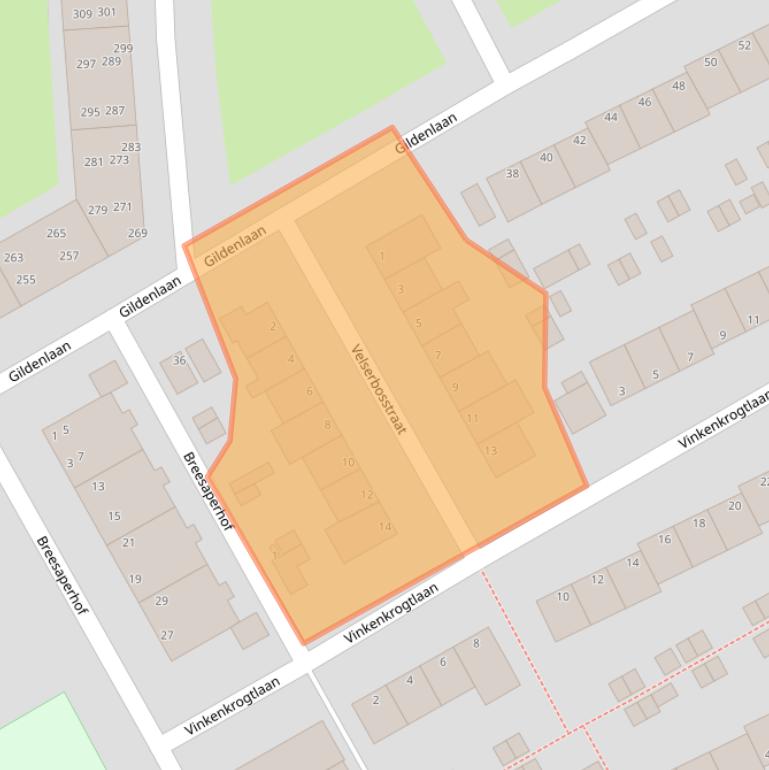 Kaart van postcodegebied 1951KN.