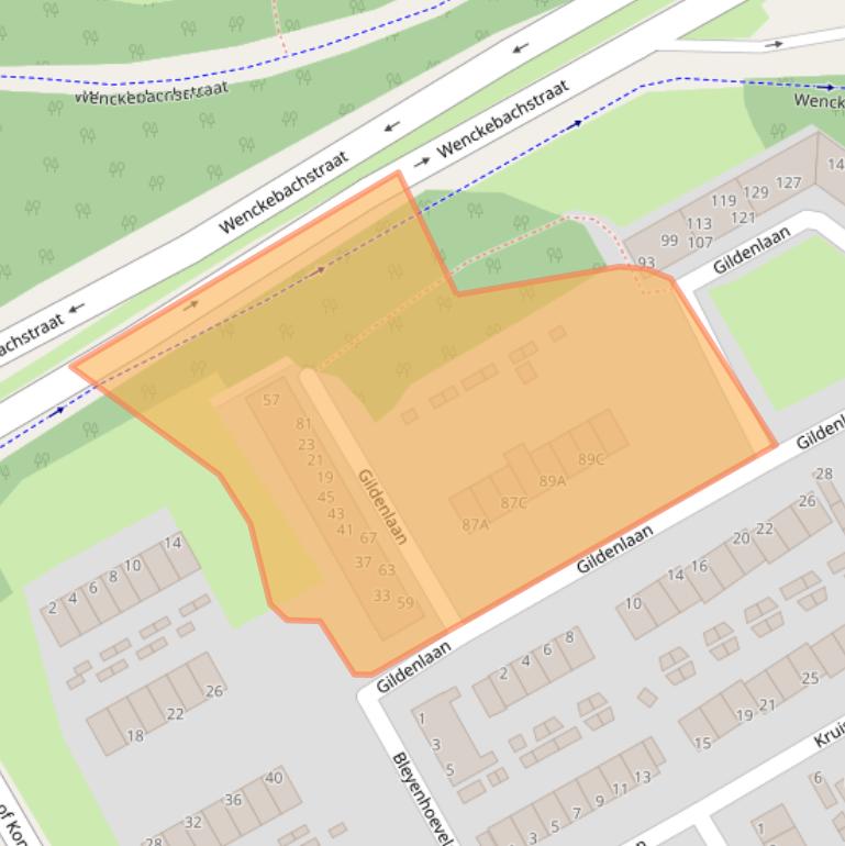 Kaart van postcodegebied 1951KP.
