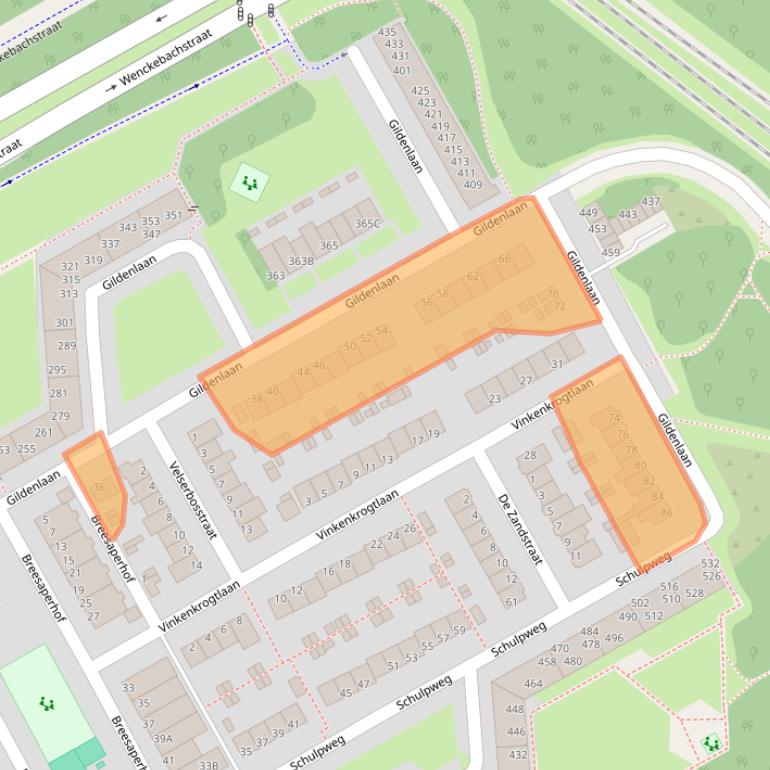 Kaart van postcodegebied 1951KZ.