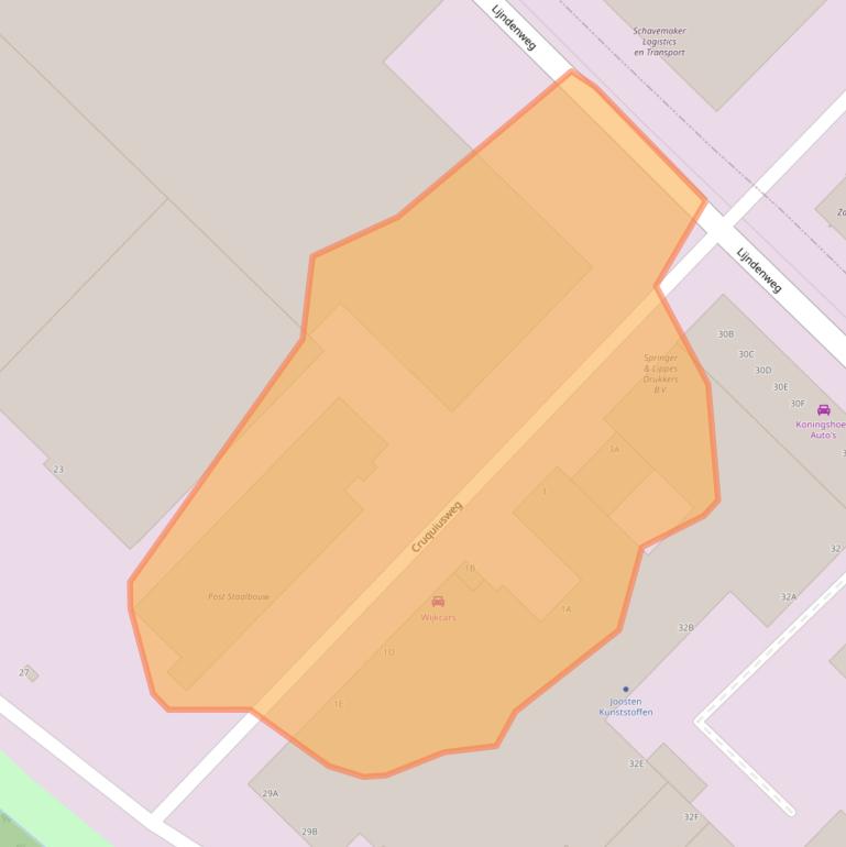 Kaart van postcodegebied 1951NB.