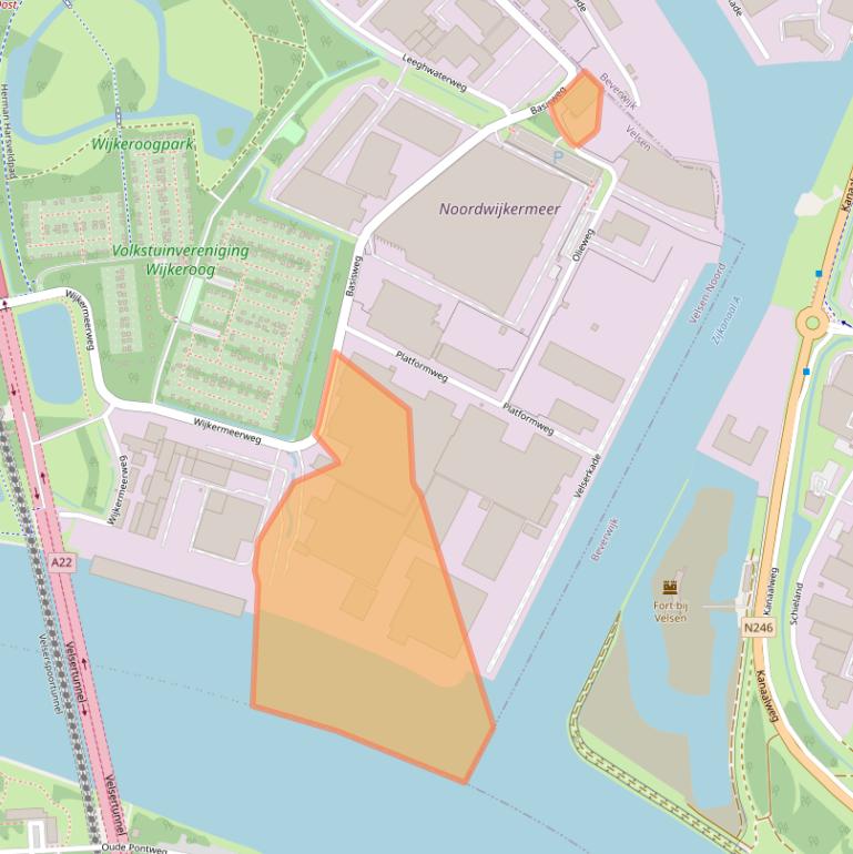 Kaart van postcodegebied 1951NG.