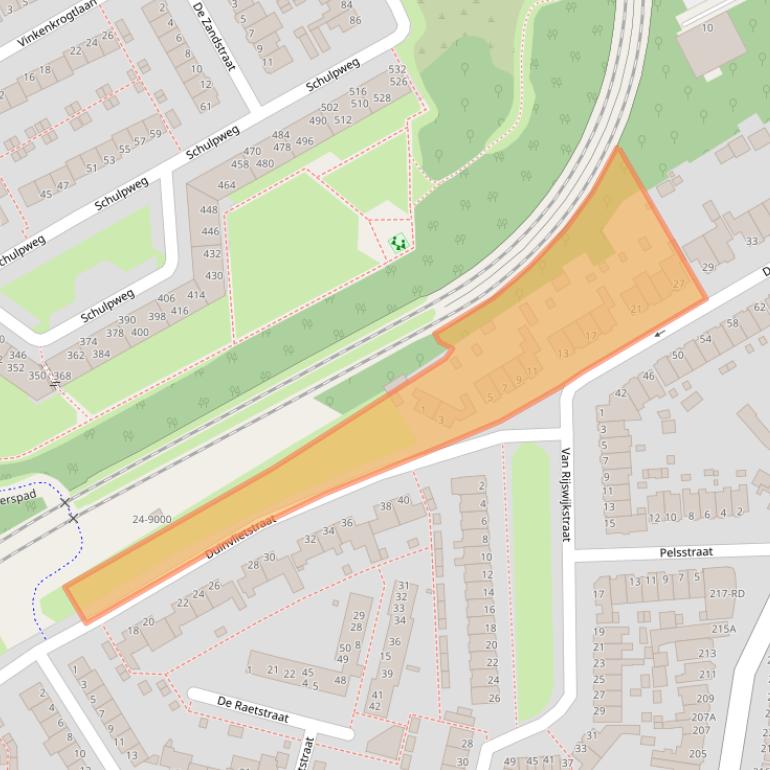 Kaart van postcodegebied 1951XA.