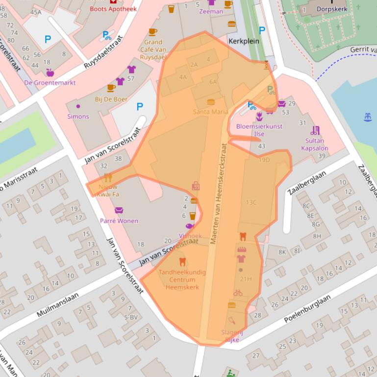 Kaart van postcodegebied 1961EB.