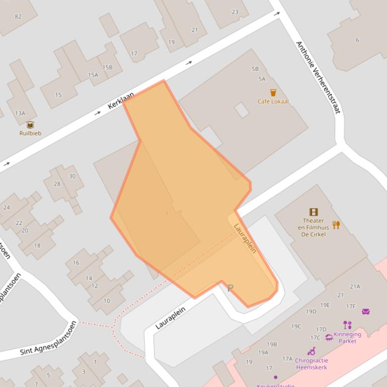 Kaart van postcodegebied 1961GP.