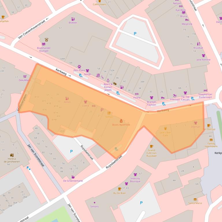 Kaart van postcodegebied 1961JA.