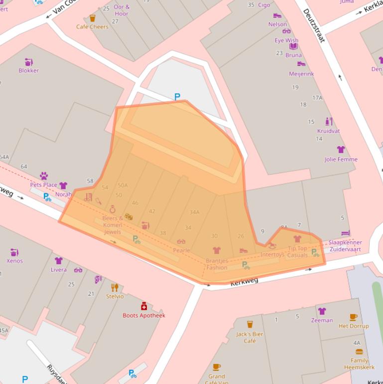 Kaart van postcodegebied 1961JD.
