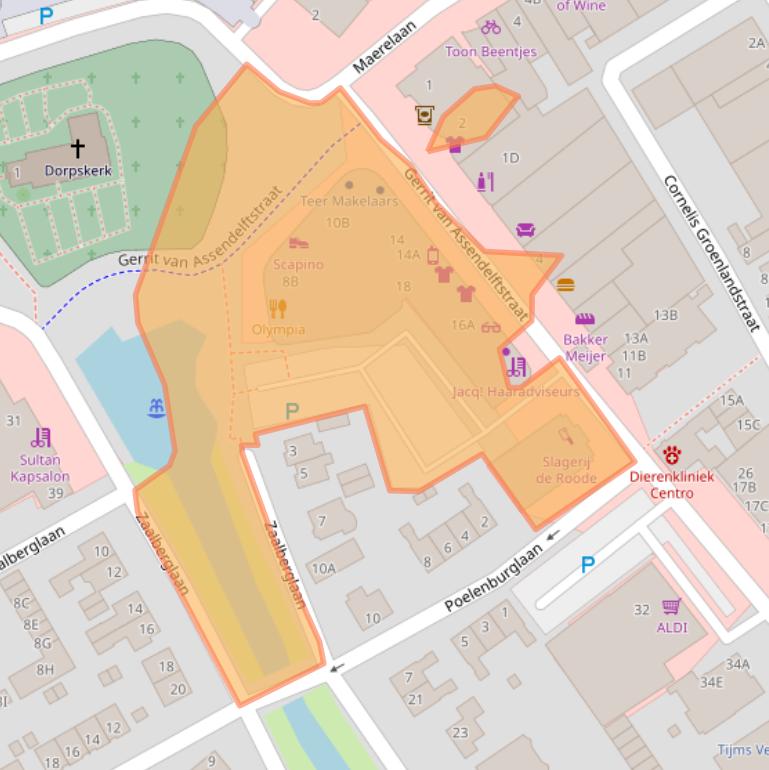 Kaart van postcodegebied 1961NK.