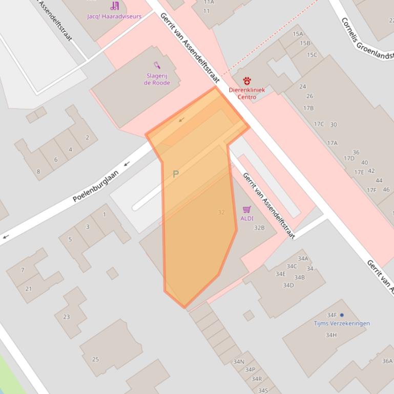 Kaart van postcodegebied 1961NL.