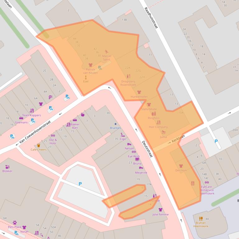 Kaart van postcodegebied 1961NT.