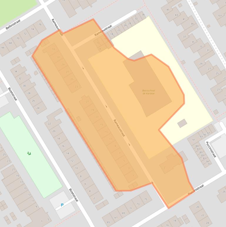 Kaart van postcodegebied 1962CA.