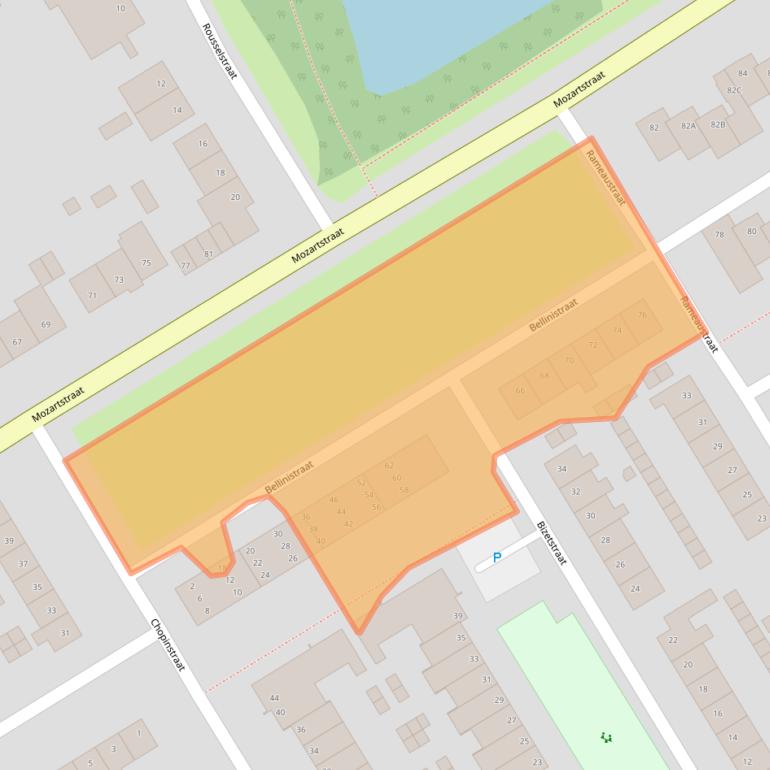 Kaart van postcodegebied 1962CC.