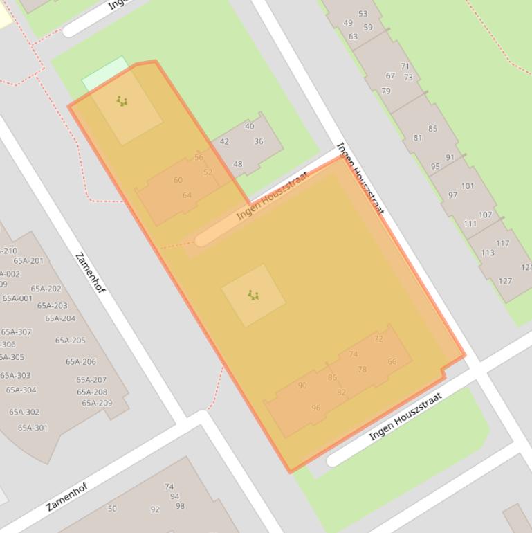 Kaart van postcodegebied 1962GK.