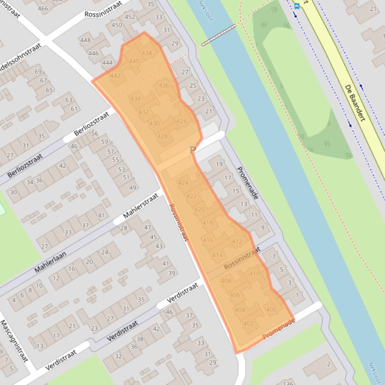 Kaart van postcodegebied 1962PD.