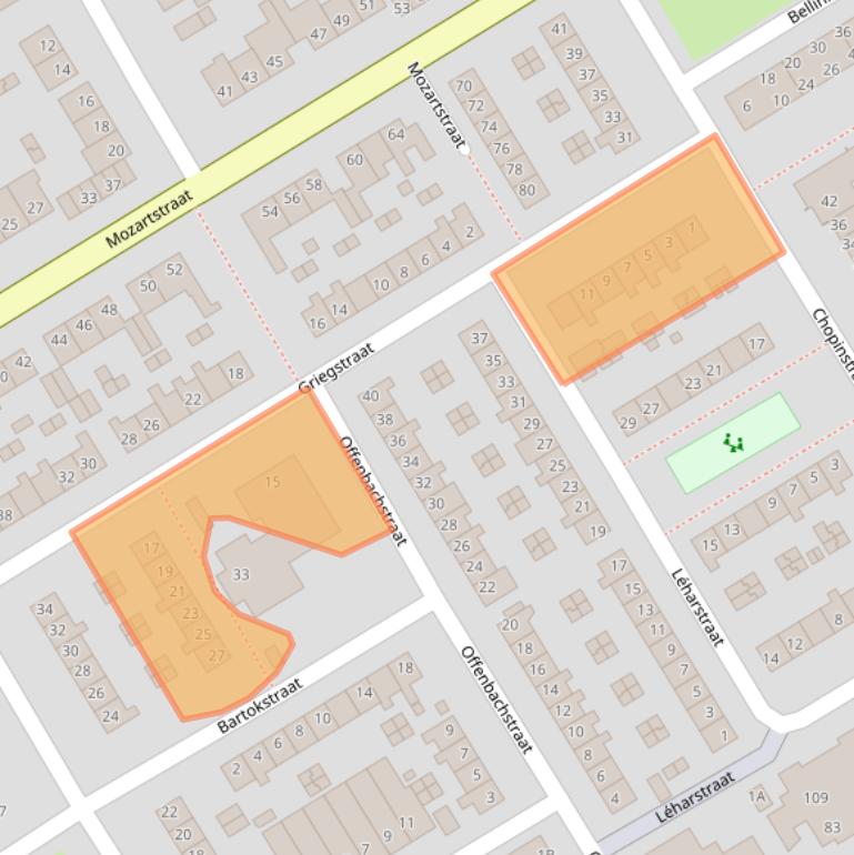 Kaart van postcodegebied 1962RJ.