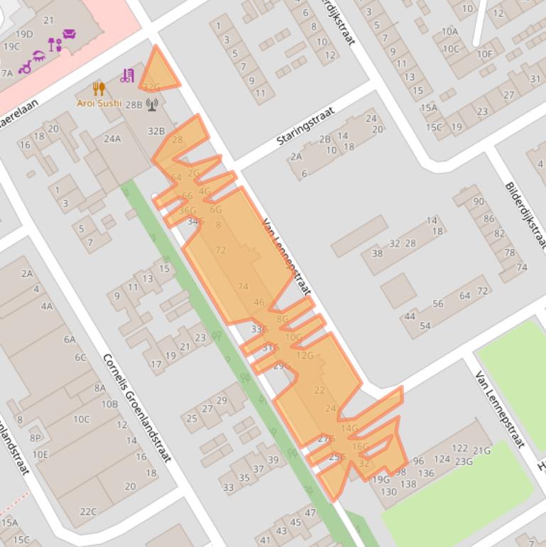Kaart van postcodegebied 1962SC.