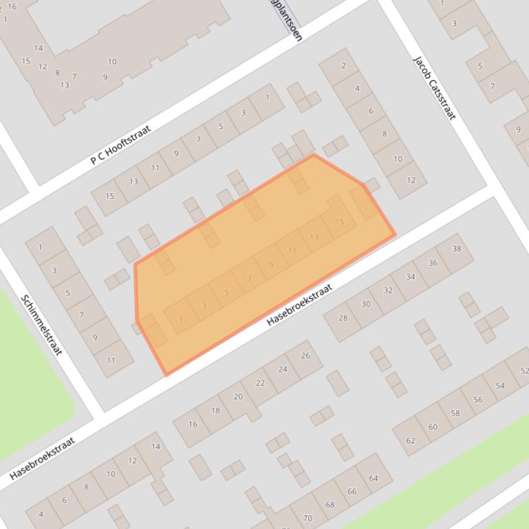 Kaart van postcodegebied 1962SV.