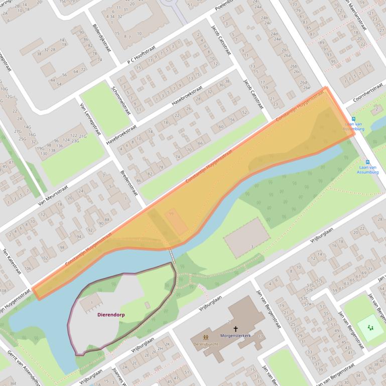 Kaart van postcodegebied 1962TA.
