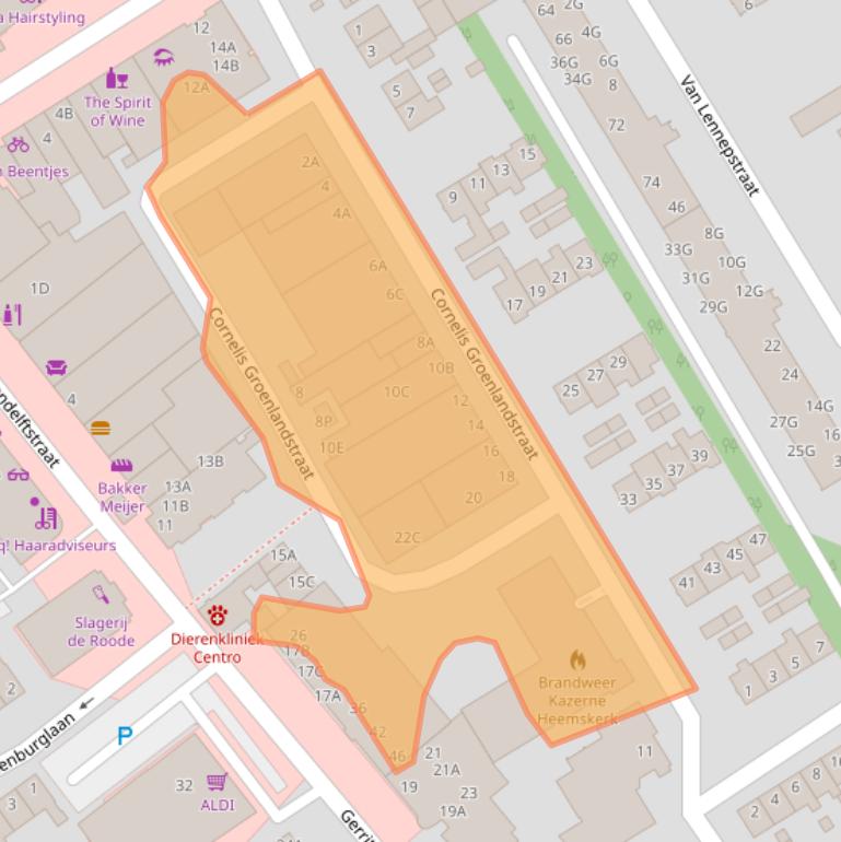 Kaart van postcodegebied 1962TG.
