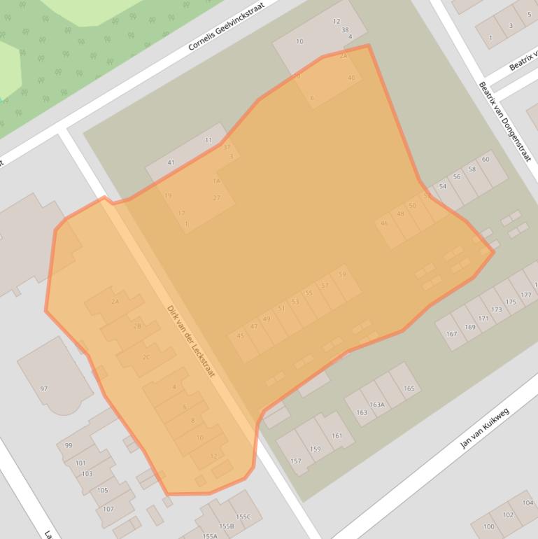 Kaart van postcodegebied 1962TS.