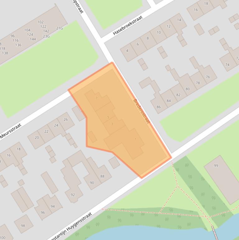 Kaart van postcodegebied 1962TZ.