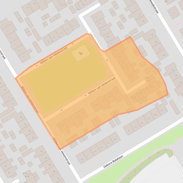 Kaart van postcodegebied 1962WT.
